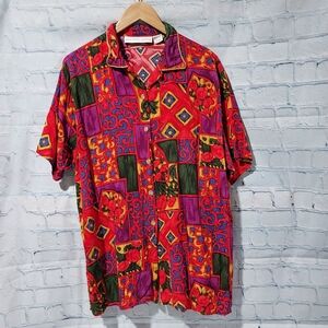 Kathryn Deene New York 18/20 Top AOP Pop Art Maximalism 80s 90s Abstract VTG